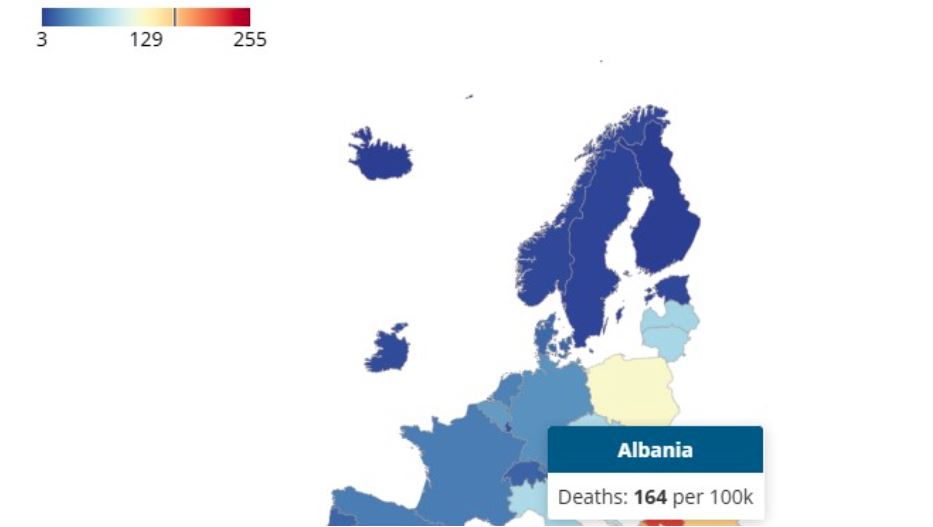Vendet me ndotjen më vdekjeprurëse të ajrit në Europë, Shqipëria mes tyre